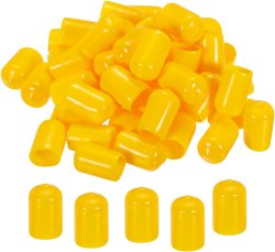 Scaffold Fitting Thread Plastic End Caps Bag of 1000 in Yellow