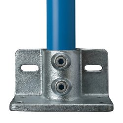 142 Base Flange With Kick Plate Fixing Key Tube Clamp - Size 3 42.4mm O/D