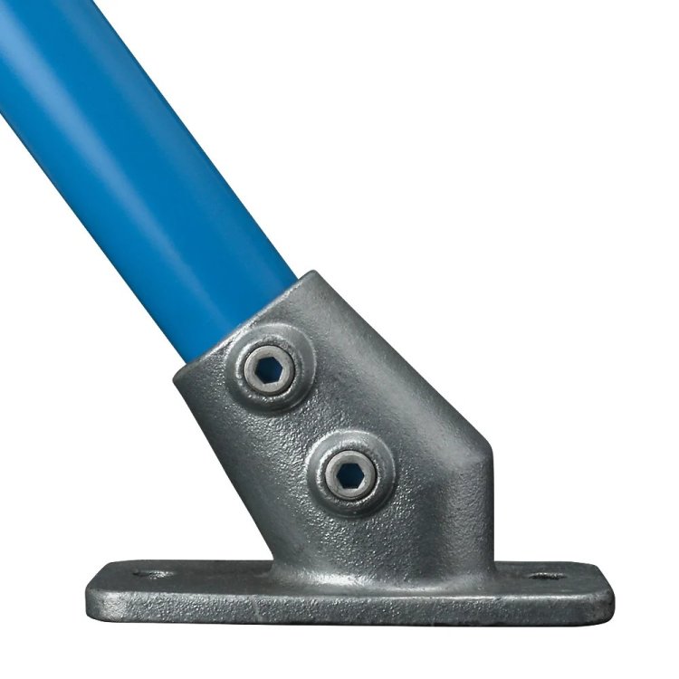 251 Slope Base Flange (30-45 Degrees) Tube Clamp - Size 4 48.3mm O/D